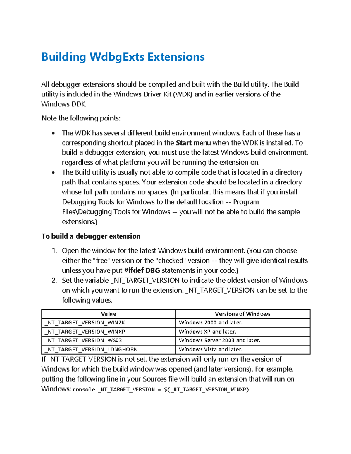 Document 34 (22) - Bob - Building WdbgExts Extensions All Debugger ...