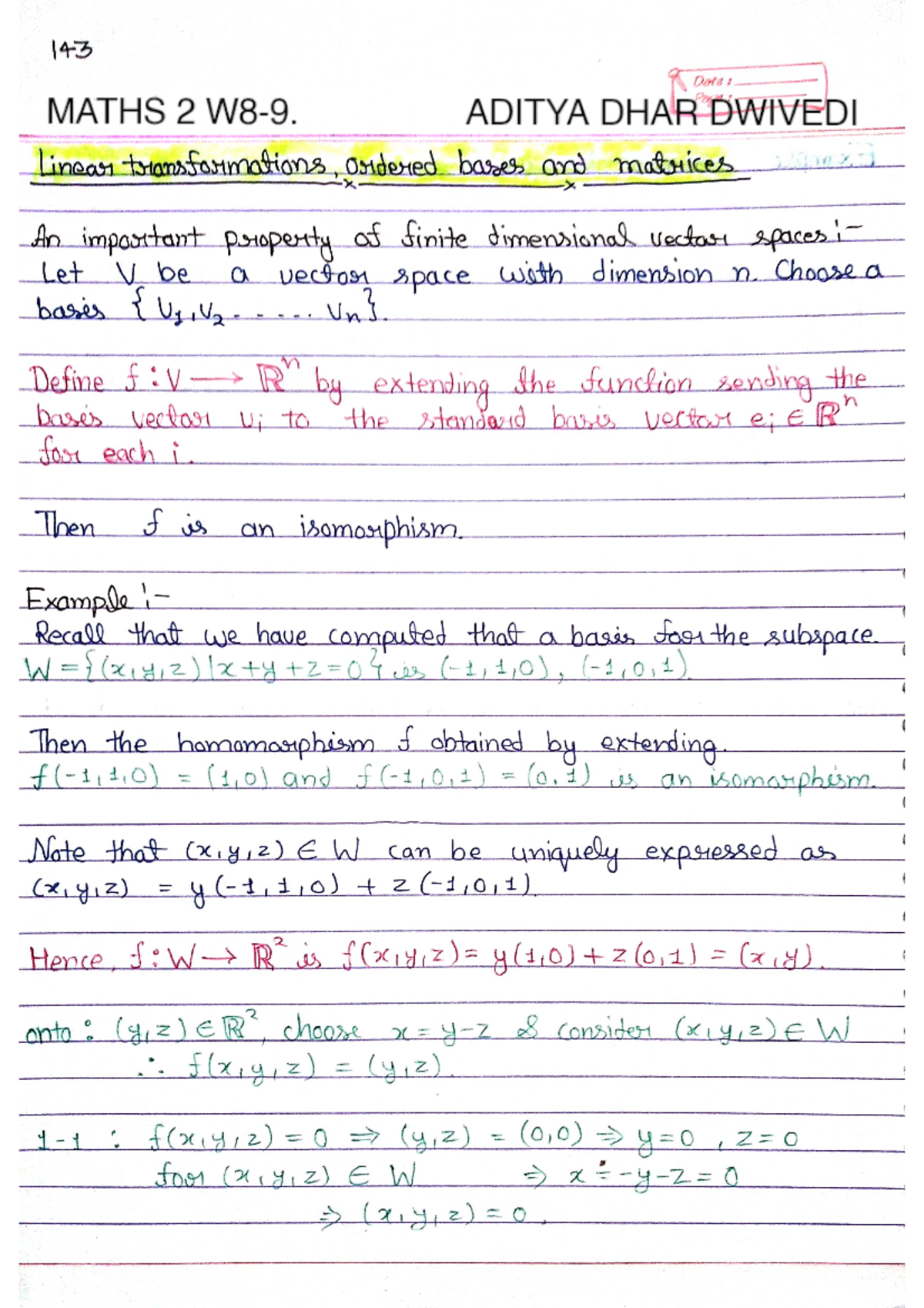 Maths-2 Notes W8-9 - Study material - Mathematical Statistics with ...