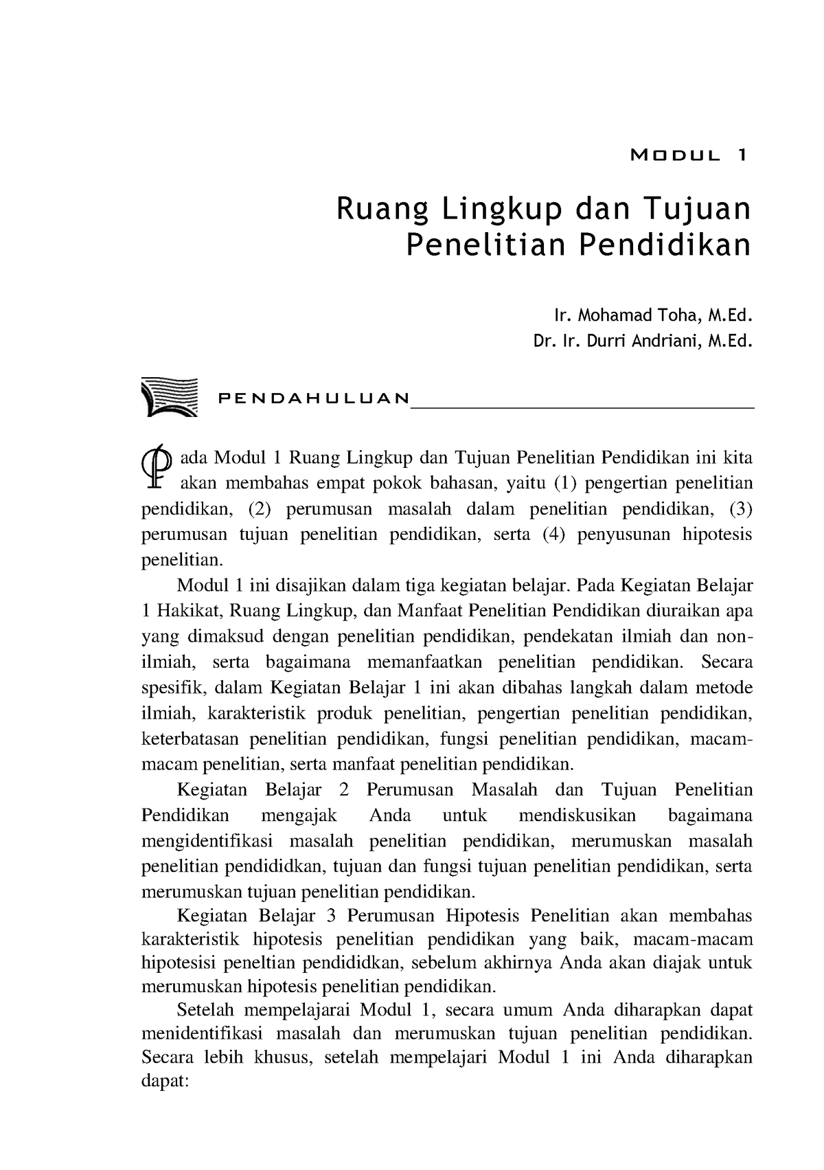 IDIK4007-M1 - ....... - Modul 1 Ruang Lingkup Dan Tujuan Penelitian ...