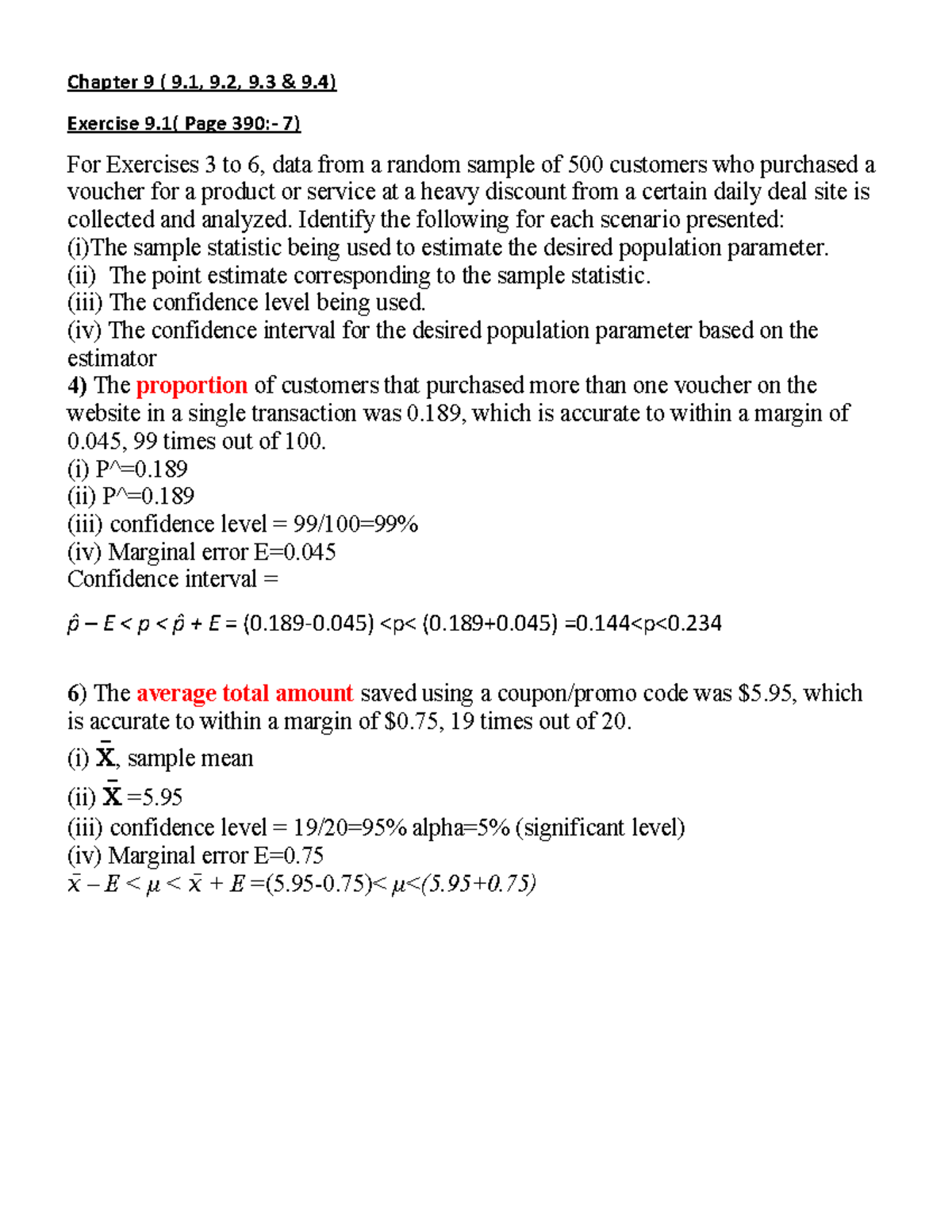 practice and homework 9.1