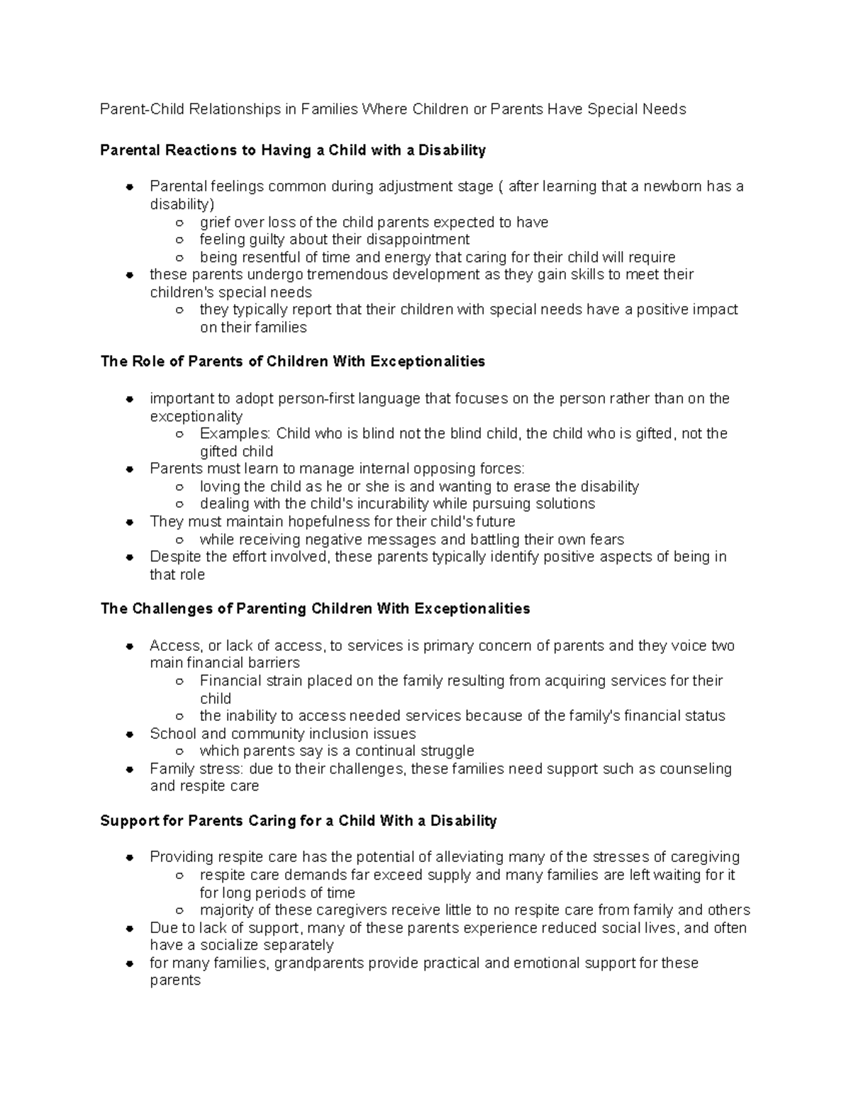 Parent child relationships chapter 11 - Parent-Child Relationships in ...