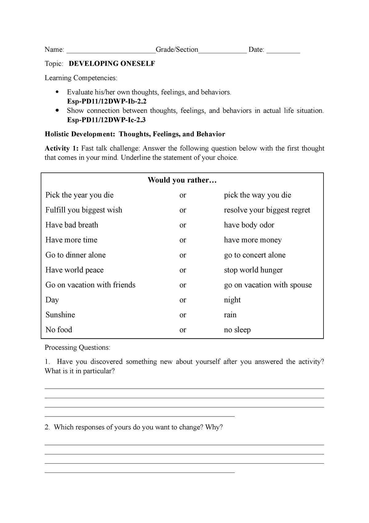 PD12 Q1 W2 Finalized-1 - Name: ___________Grade/Section Date ...