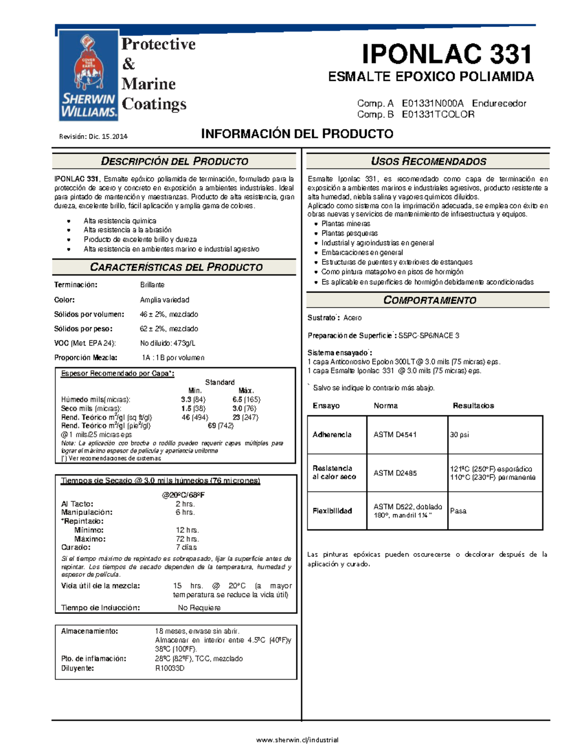 E01331 Iponlac 331 Jun-18 - & Marine Coatings IPONLAC 331 ESMALTE ...