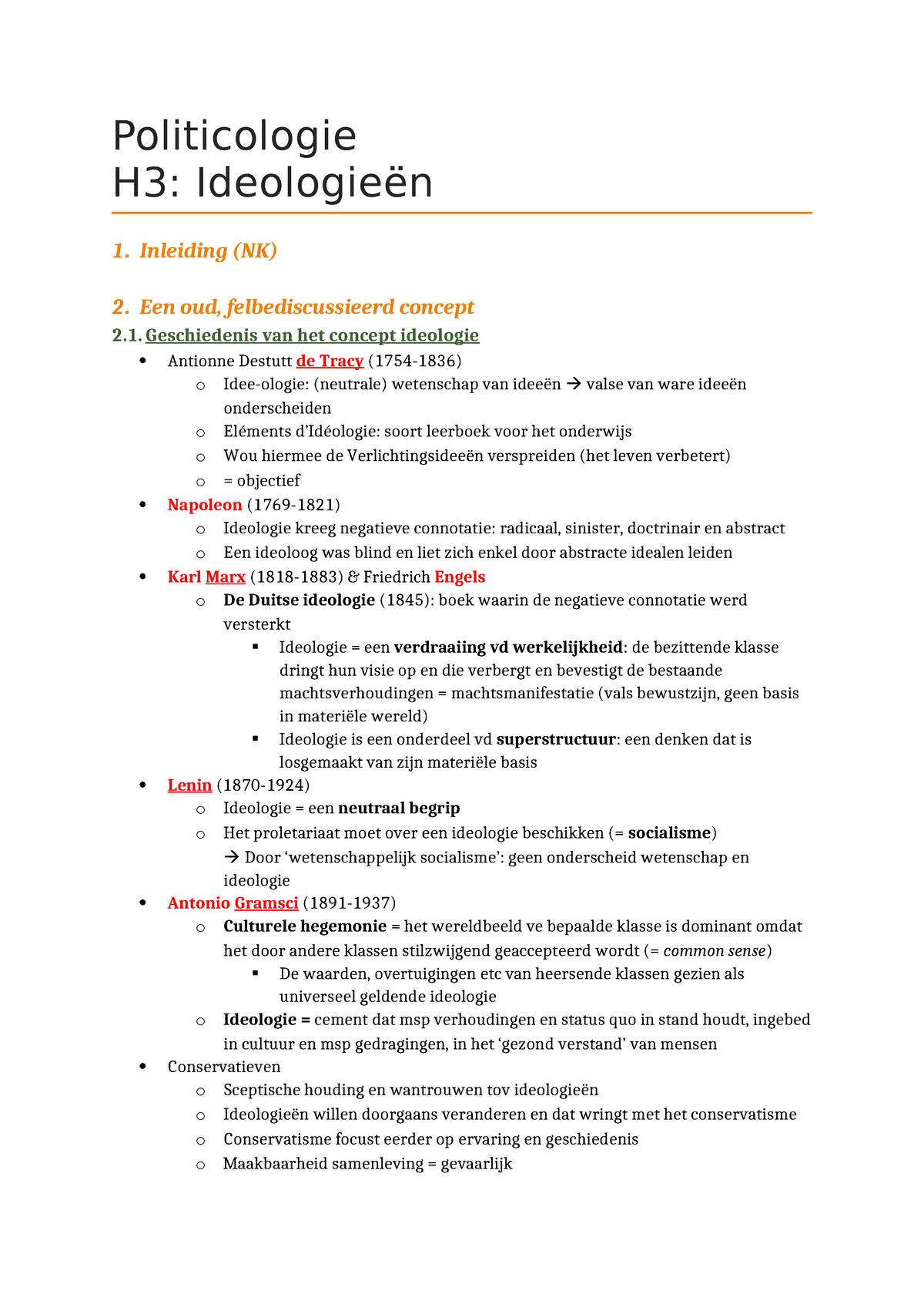 H3 Ideologie Samenvatting Een Plattegrond Van De Macht Inleiding Tot Politiek En Politieke 9578