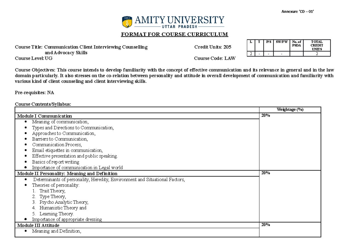 Client counselling - About leadership - Annexure ‘CD – 01’ FORMAT FOR ...