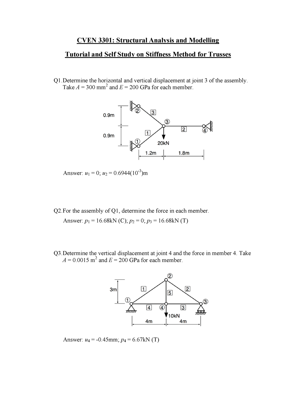 force method structural analysis examples