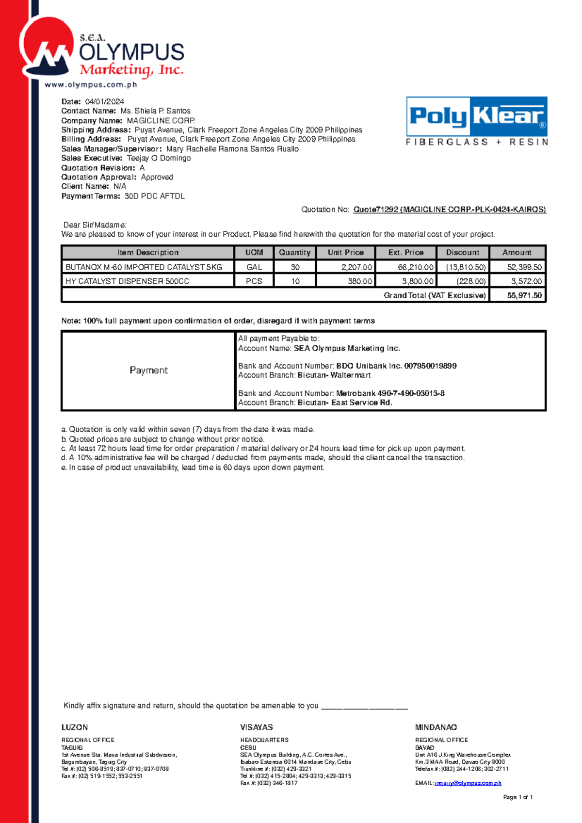 Magicline 0424 - Kindly affix signature and return, should the ...