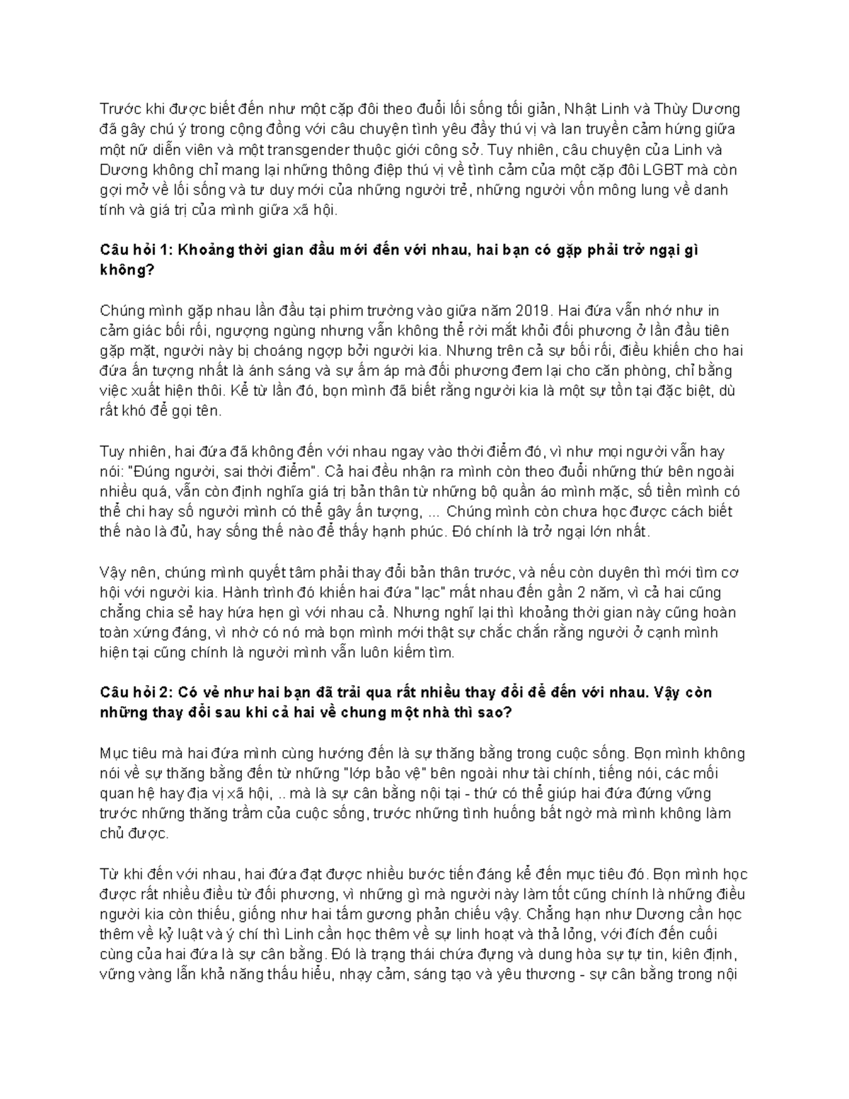 [EMagazine 1st] Linh Dương Trước khi được biết đến như một cặp đôi