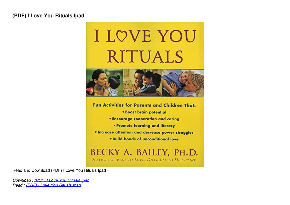 (PDF) I Love You Rituals Ipad FULL READ - (PDF) I Love You Rituals Ipad 