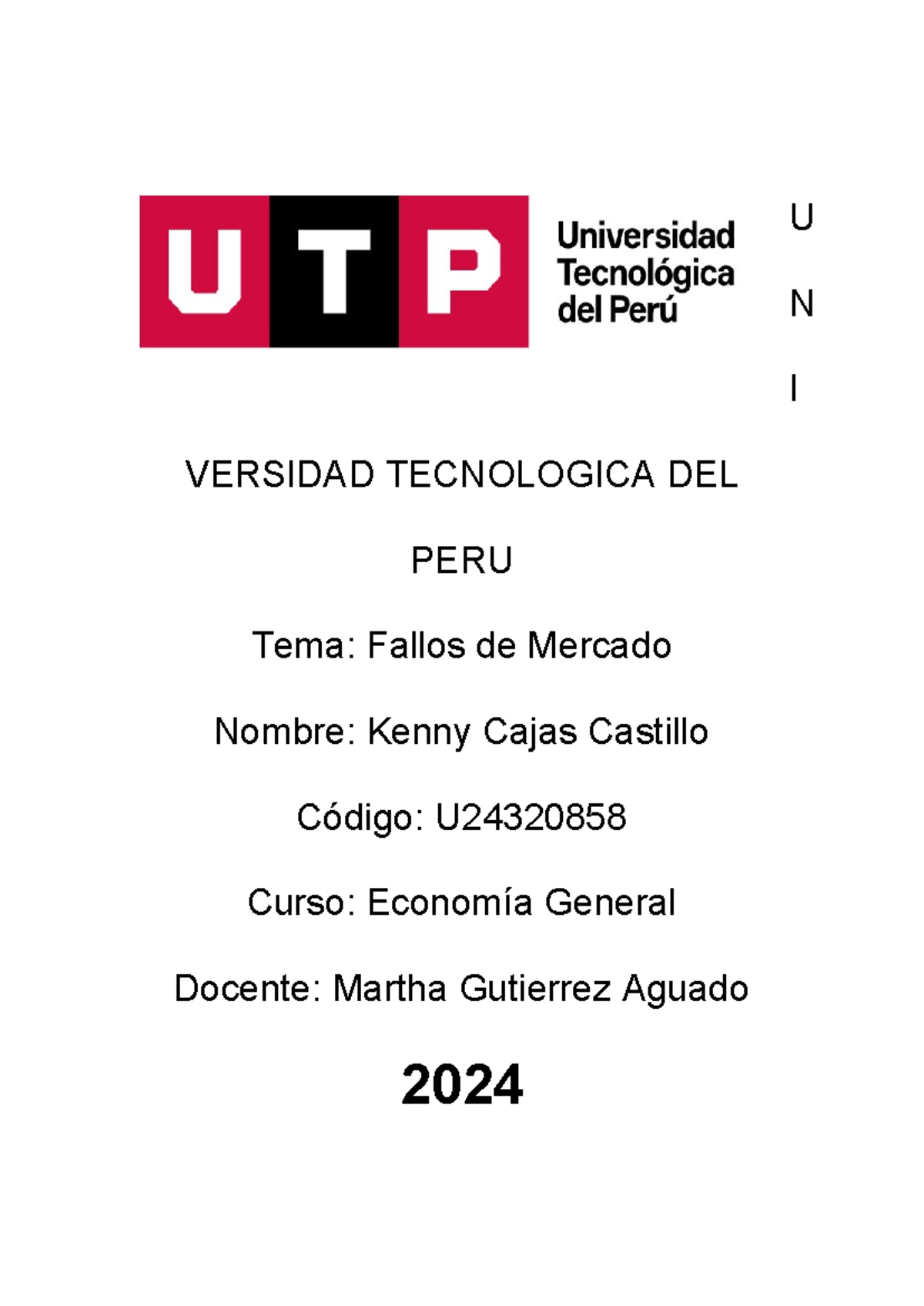 Universidad Tecnologica DEL PERU - U N I VERSIDAD TECNOLOGICA DEL PERU ...