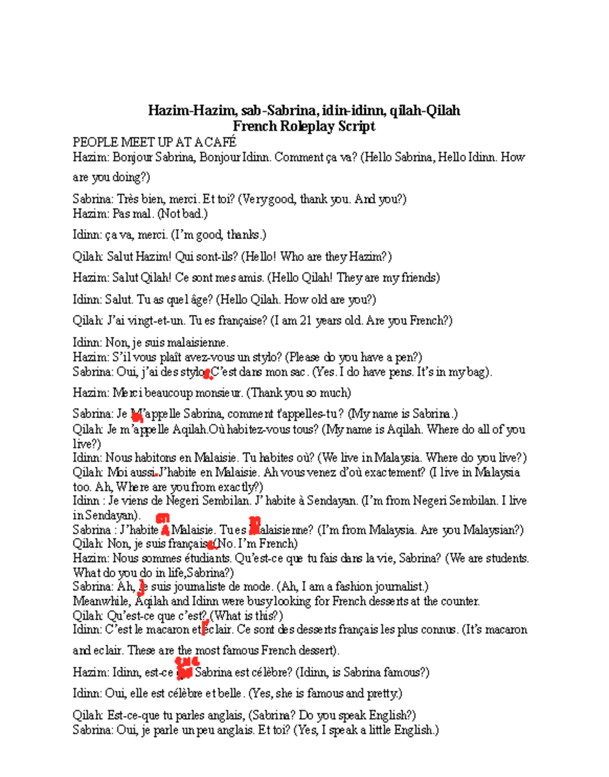 Script roleplay - Hazim-Hazim, sab-Sabrina, idin-idinn, qilah-Qilah ...
