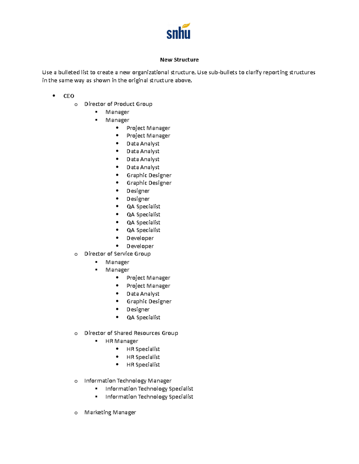 BUS 210 Module Six Assignment Template Text-Only Version - New ...