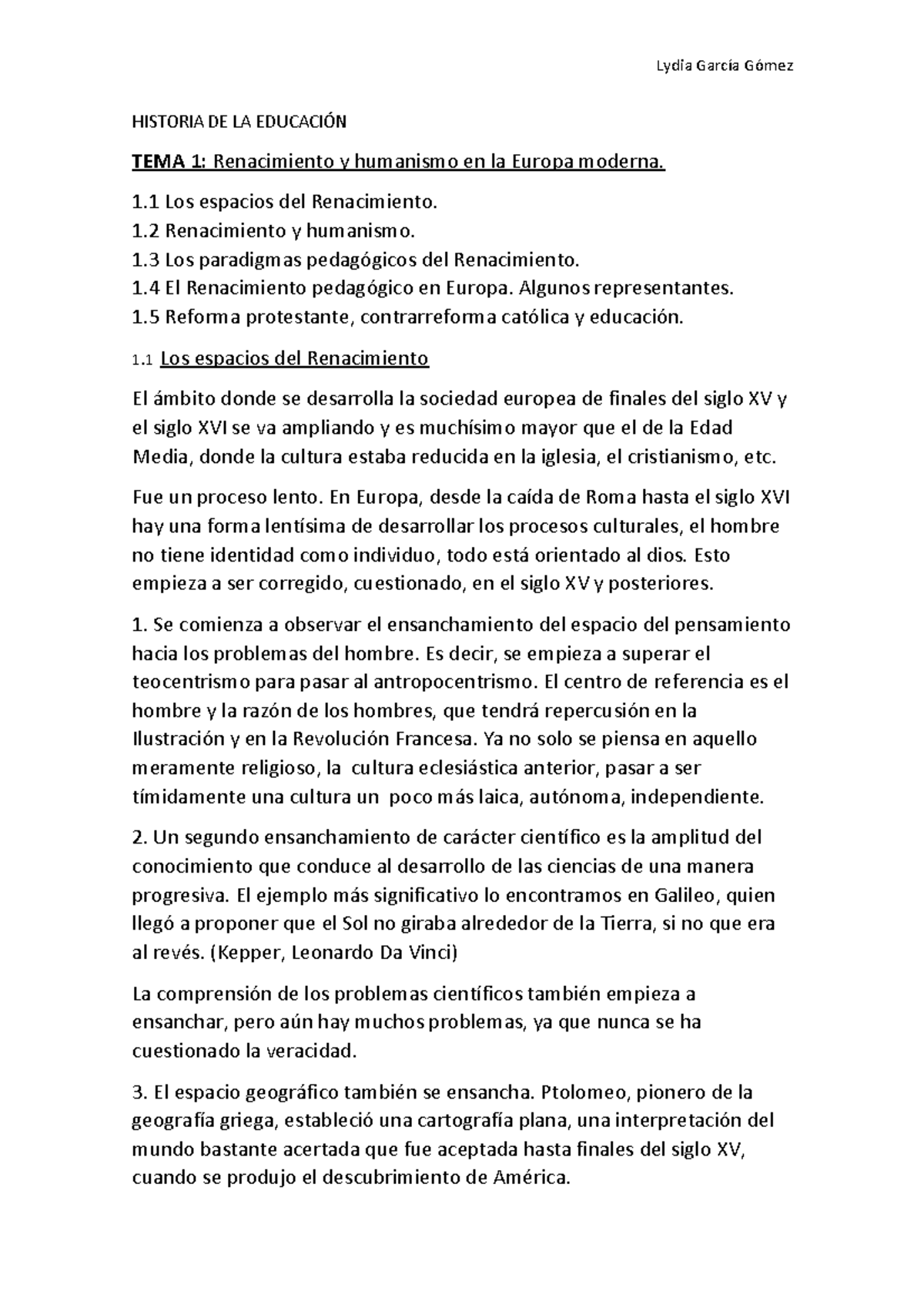 Historia de la Educacion TEMA 1 - HISTORIA DE LA EDUCACIÓN TEMA 1 ...