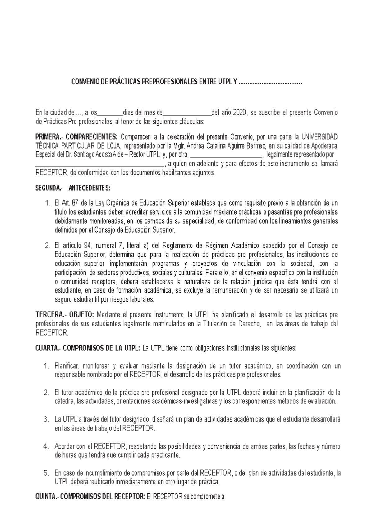 Convenio de Practicas Preprofesionales Consultorios Jurídicos ...