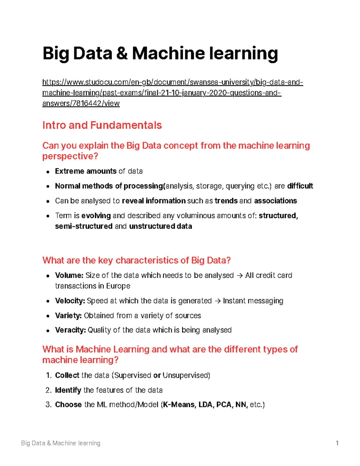 Big Data Machine Learning - Ig Data & Machine Learning Ԇ Big Data ...