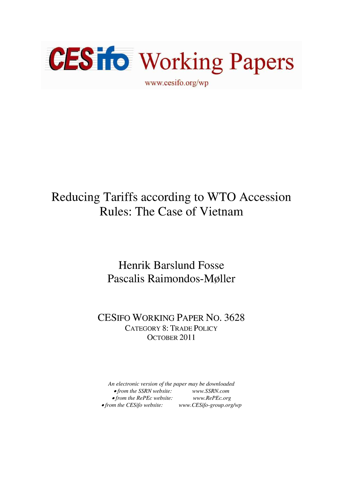 Reducing Tariffs According To WTO Access - Reducing Tariffs According ...