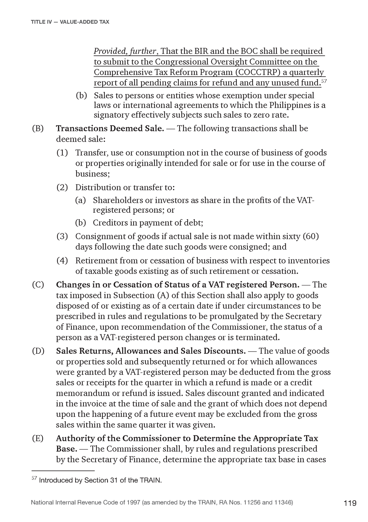 Pwcph Tax Code 2019 47 - N/a - National Internal Revenue Code Of 1997 ...