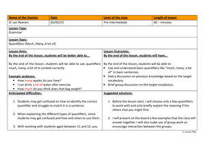 Assignment B Step1 Model 2Lesson Plan Formatand Paragraph Model Answer ...