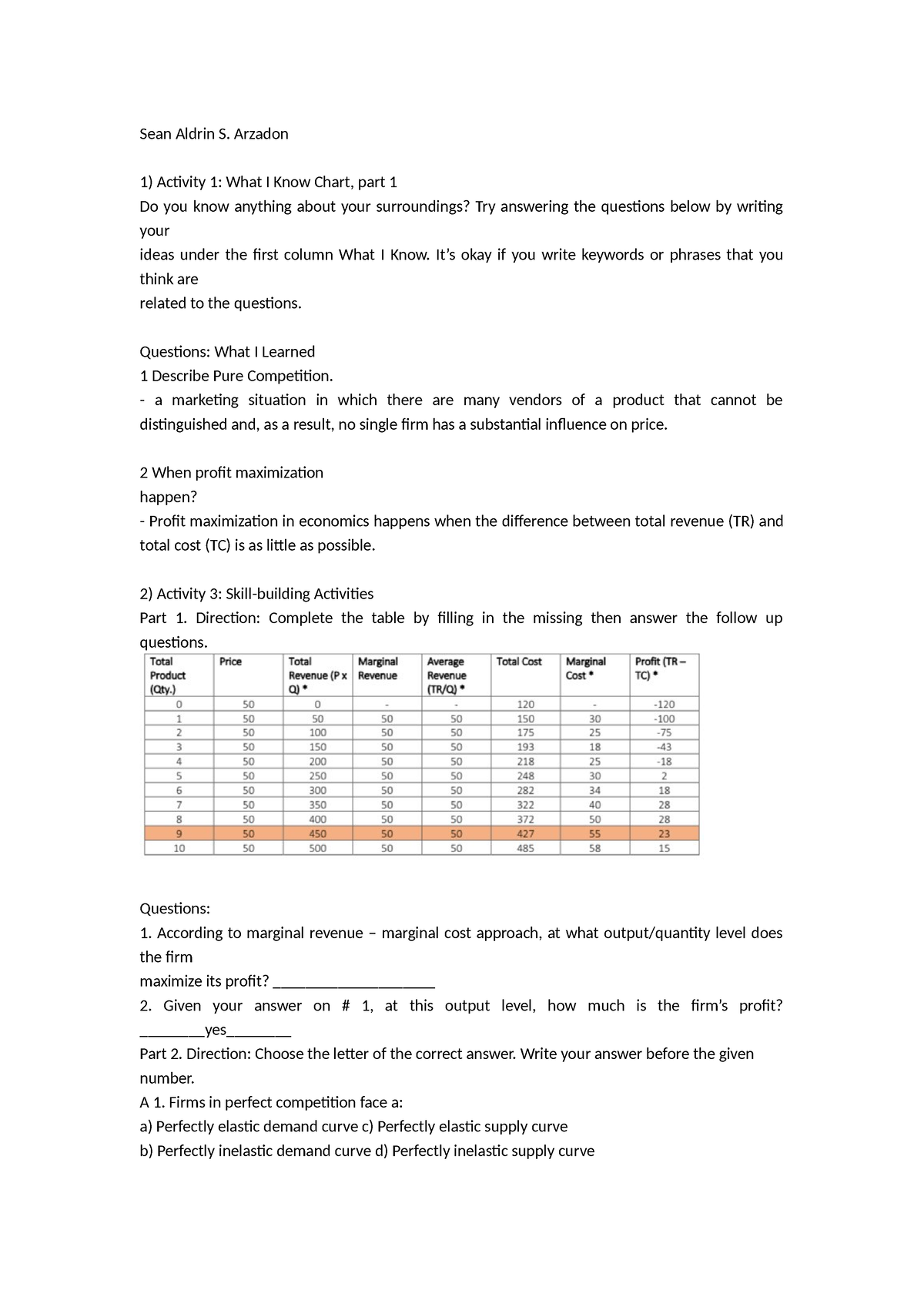 Eco sas# 19 - Module - Sean Aldrin S. Arzadon Activity 1: What I Know ...