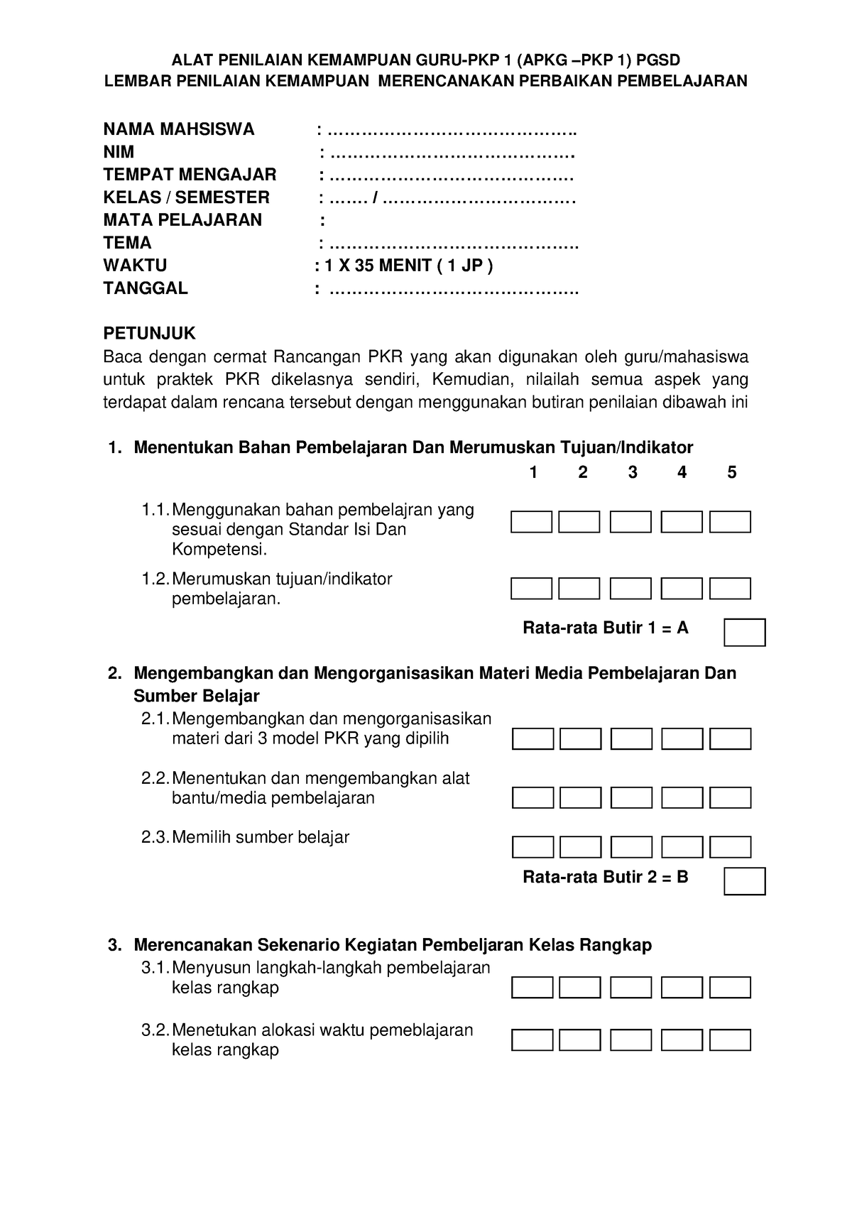 Apkg 1 And 2 Pkr 1 1 Contoh Apkg 1 Dan Apkg 2 Alat Penilaian Kemampuan Guru Pkp 1 Apkg Pkp 