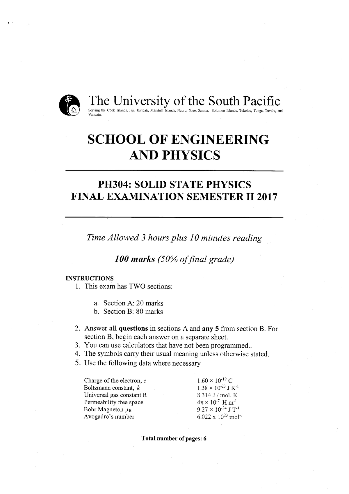 2017 - Practice - Environmental Physics - Studocu