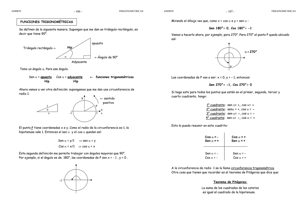 Func. trig - funcion trigonometrica - Didáctica de la Matemática - Studocu