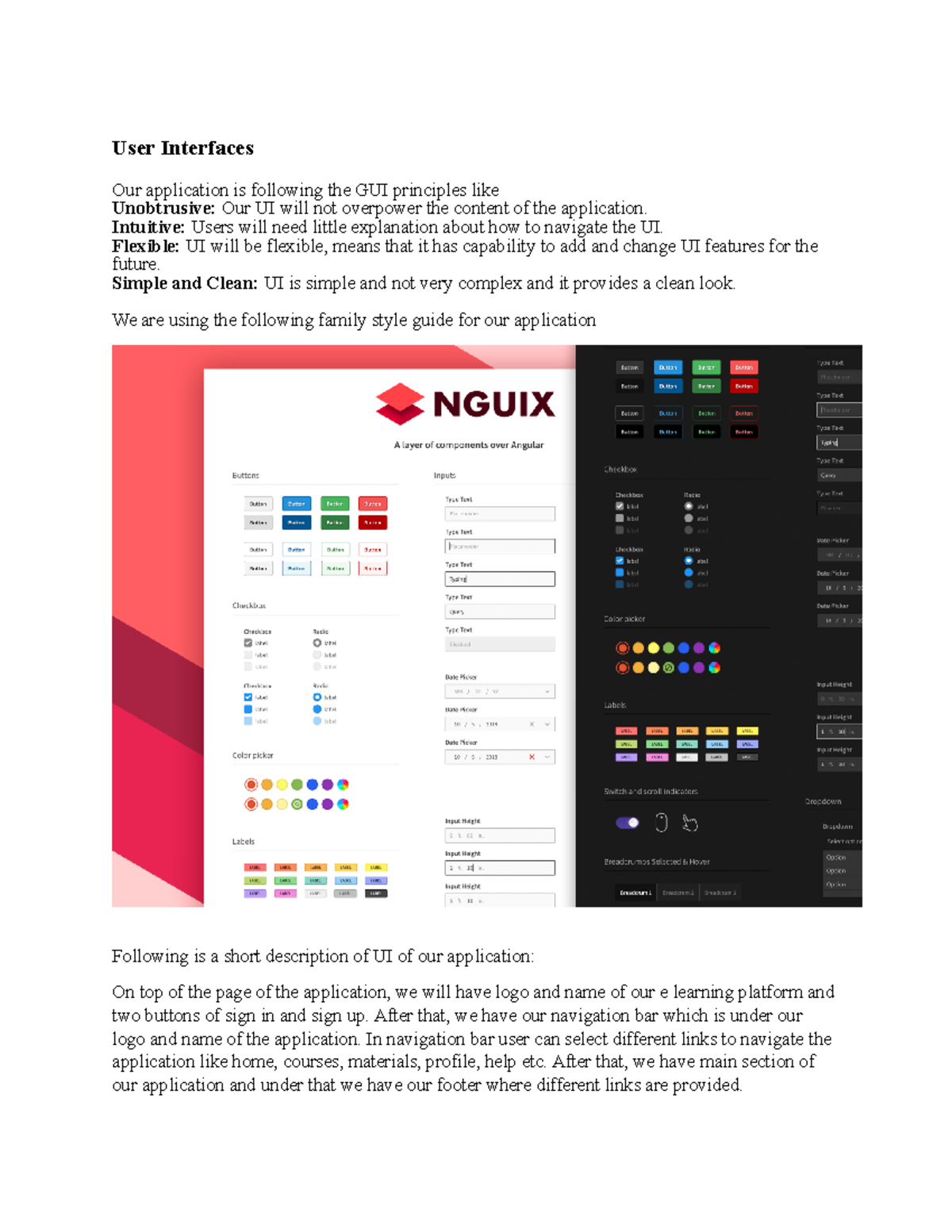 New Microsoft Word Document - User Interfaces Our application is ...
