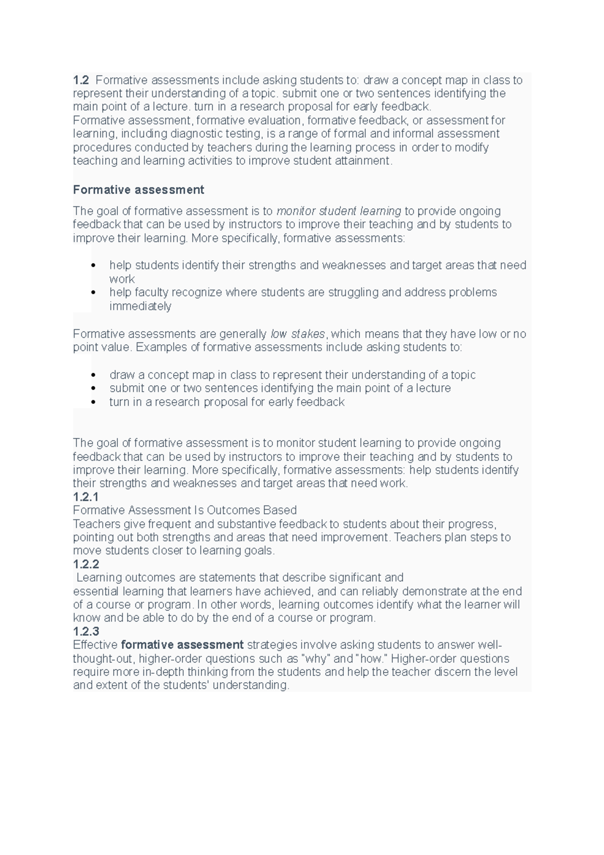 BTE assignment 4 - 1 Formative assessments include asking students to ...