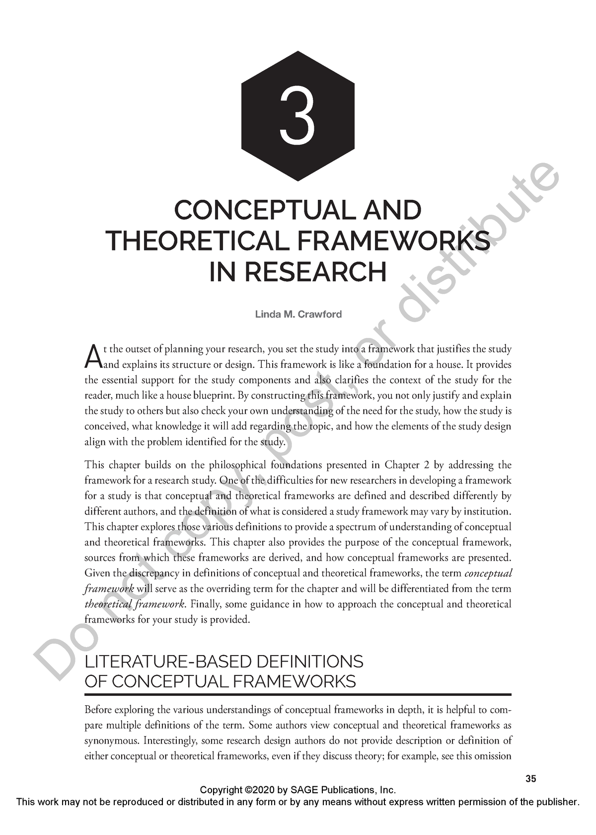 conceptual and theoretical frameworks in research linda crawford