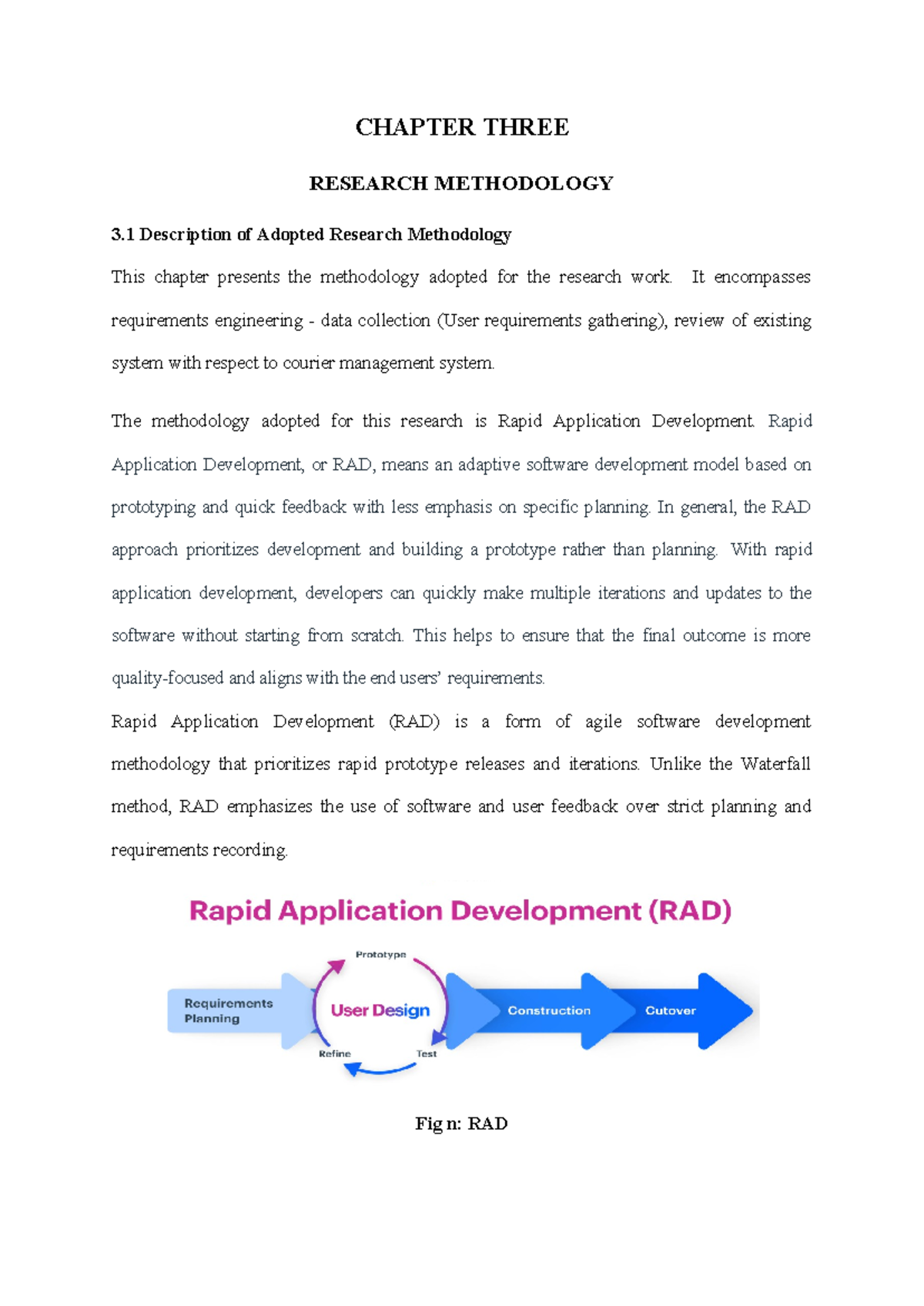 Courier Chapter Three - CHAPTER THREE RESEARCH METHODOLOGY 3 ...