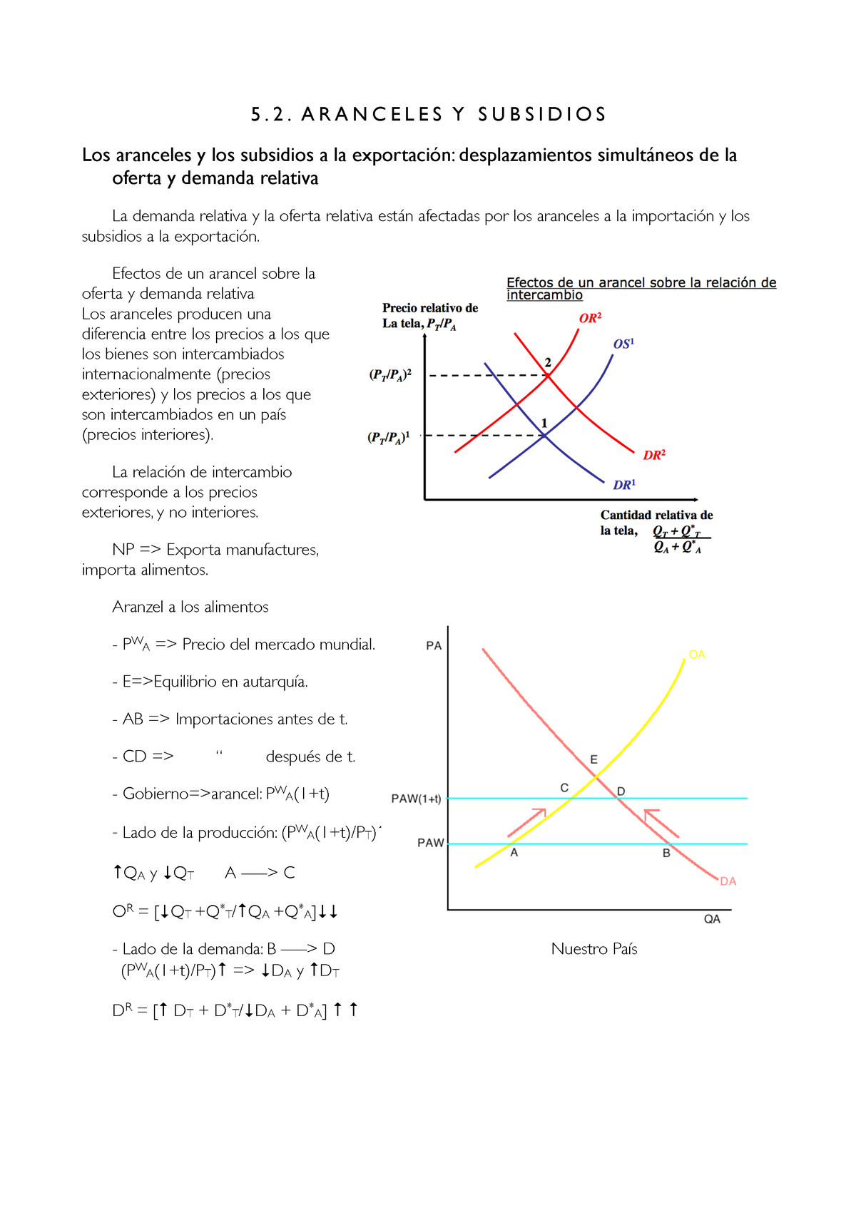 5.2. Aranceles Y Subsidios - 5. ARANCELES Y SUBSIDIOS Los Aranceles Y ...