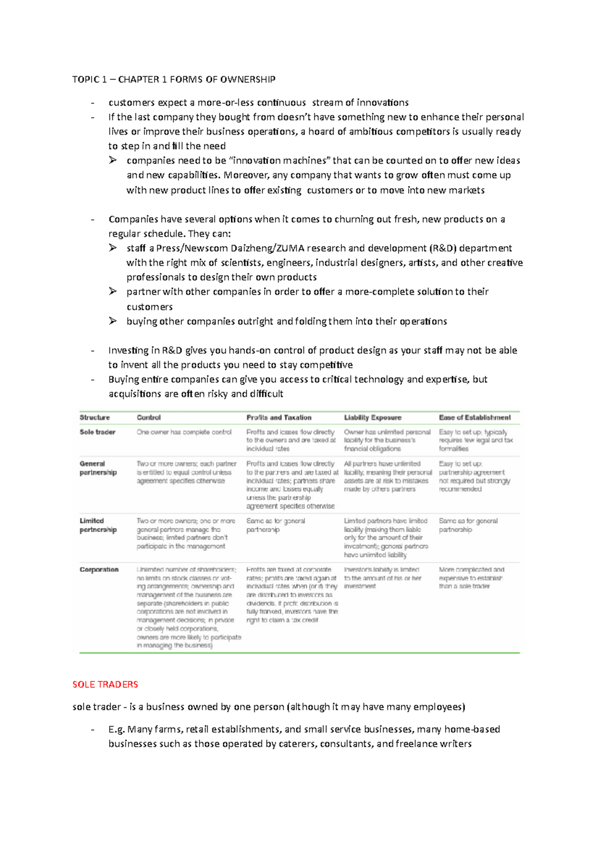 Topic 1 - chapter 1 in textbook - TOPIC 1 – CHAPTER 1 FORMS OF ...