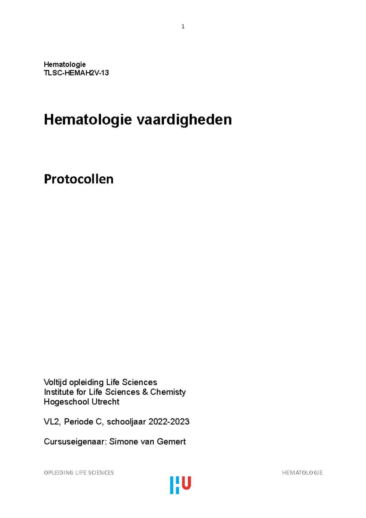 Hematologir Protocollen periode C - Hematologie TLSC-HEMAH2V ...