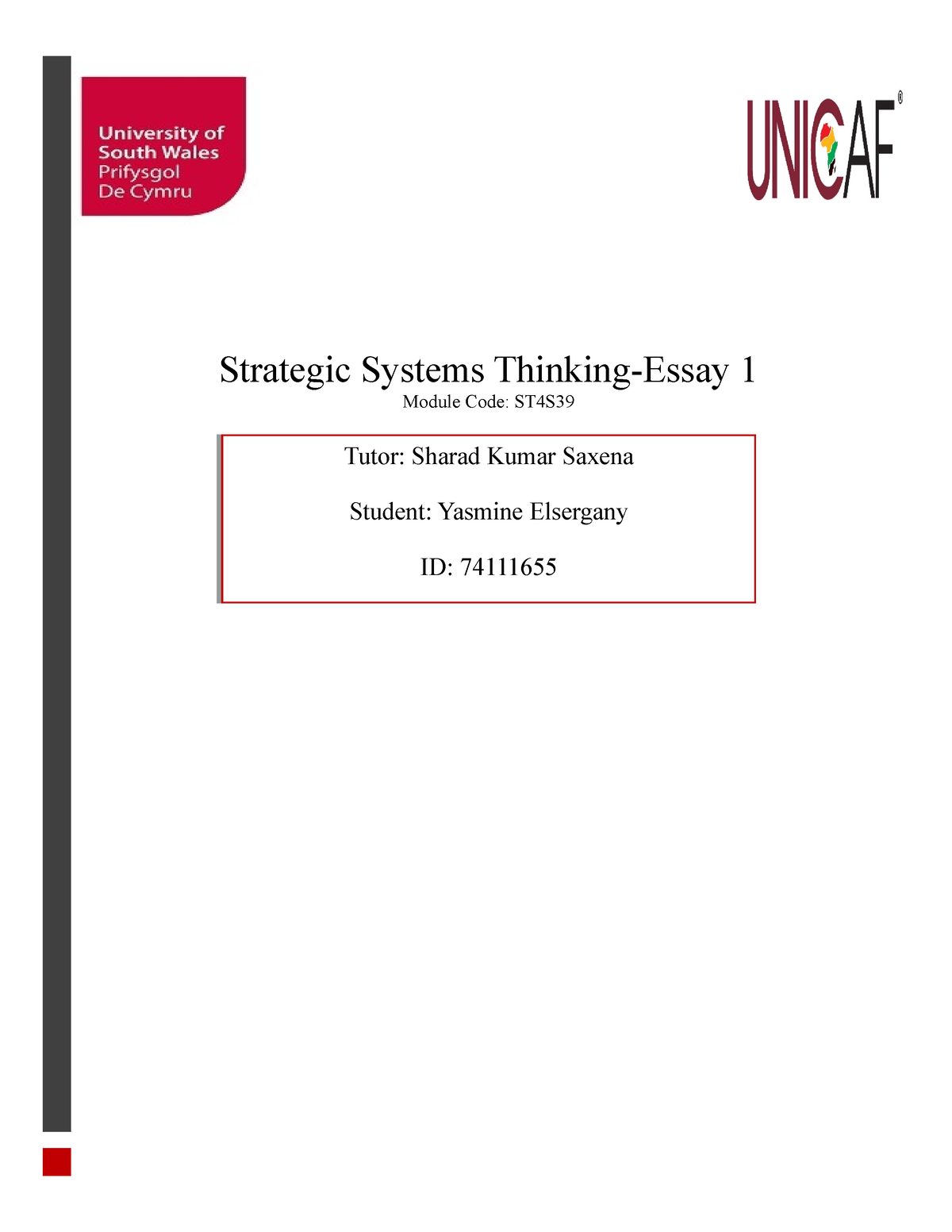 essay on strategic thinking