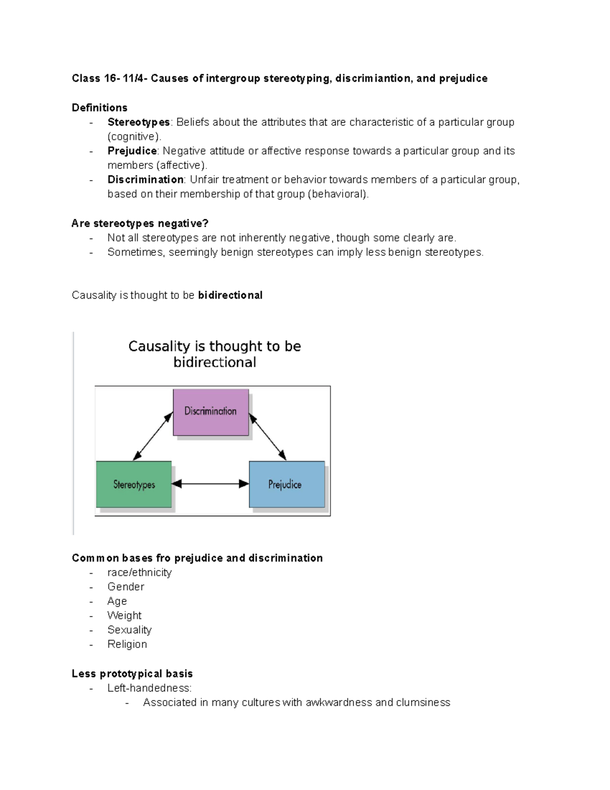 causes of stereotyping essay