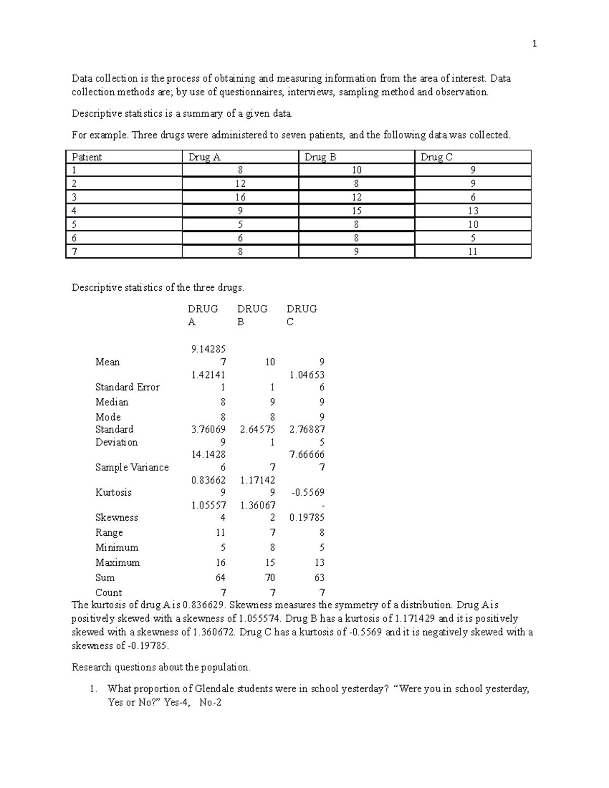 collection in research paper