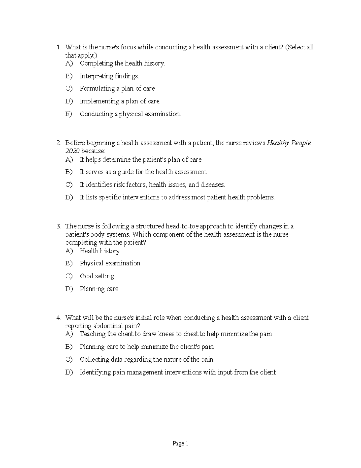 chapter-1-nursing-guide-what-is-the-nurse-s-focus-while-conducting-a