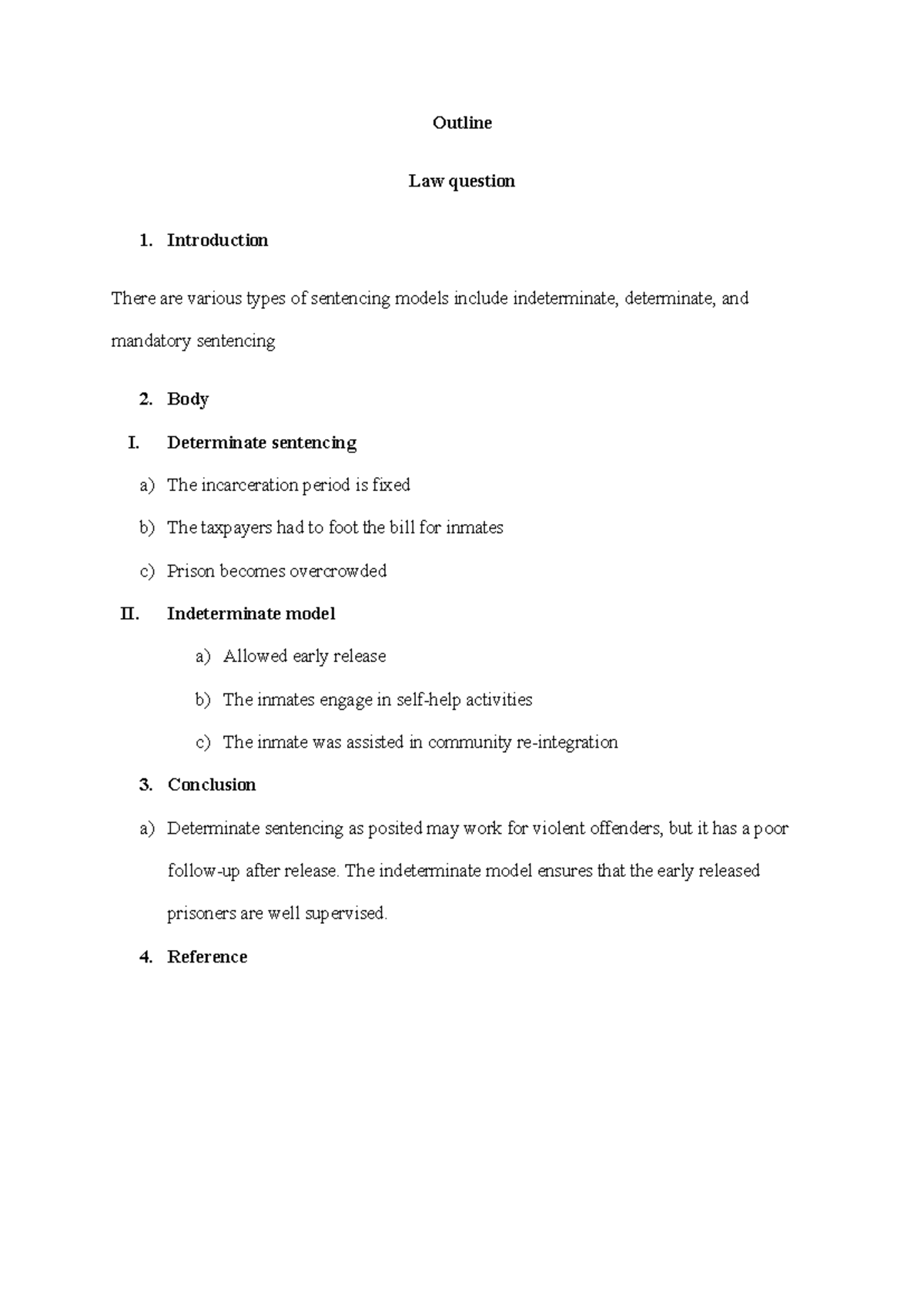Outline law question - Detailed lecture notes - Outline Law question ...
