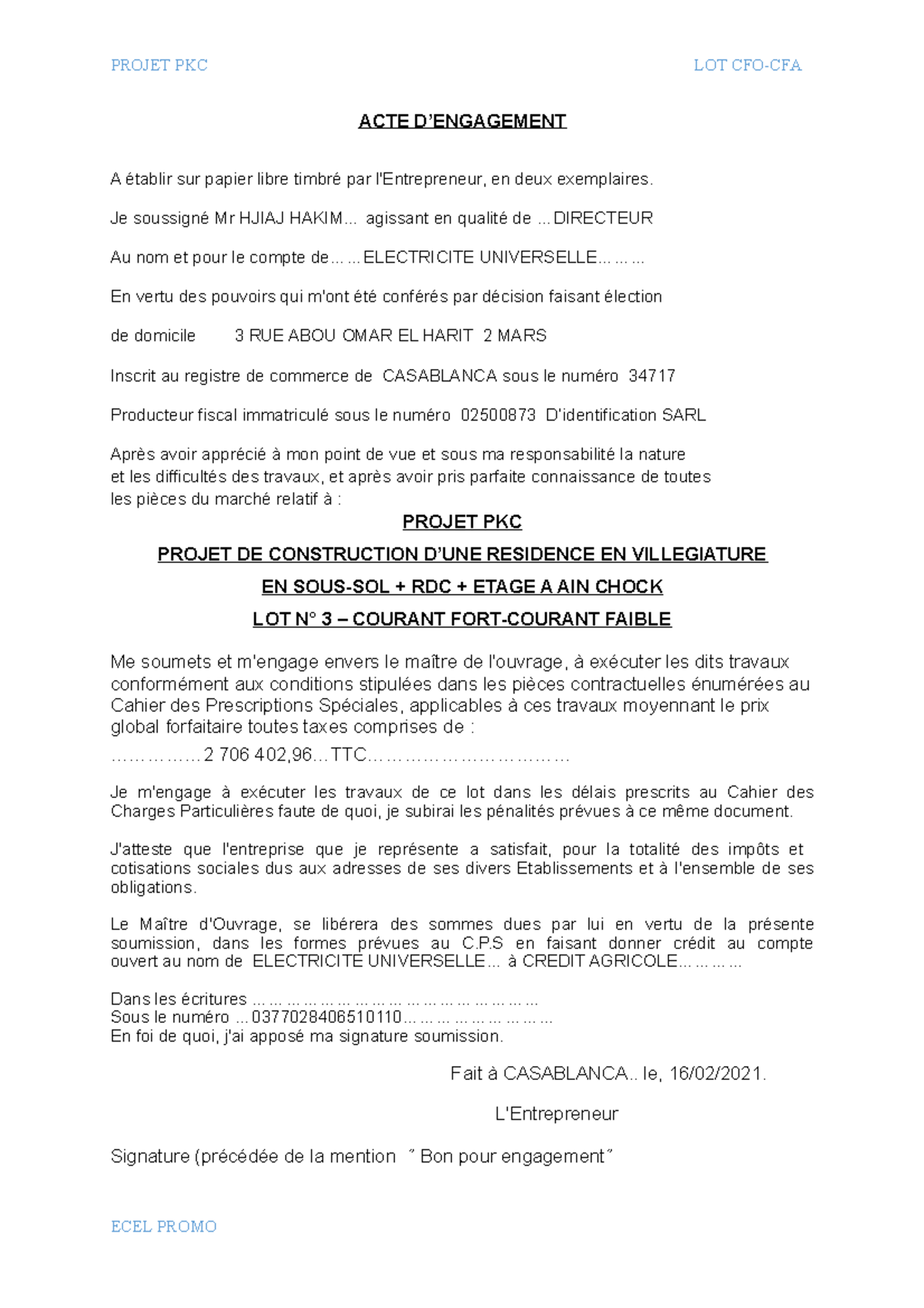 ACTE D' Engagement Valider - PROJET PKC LOT CFO-CFA ACTE D’ENGAGEMENT A ...
