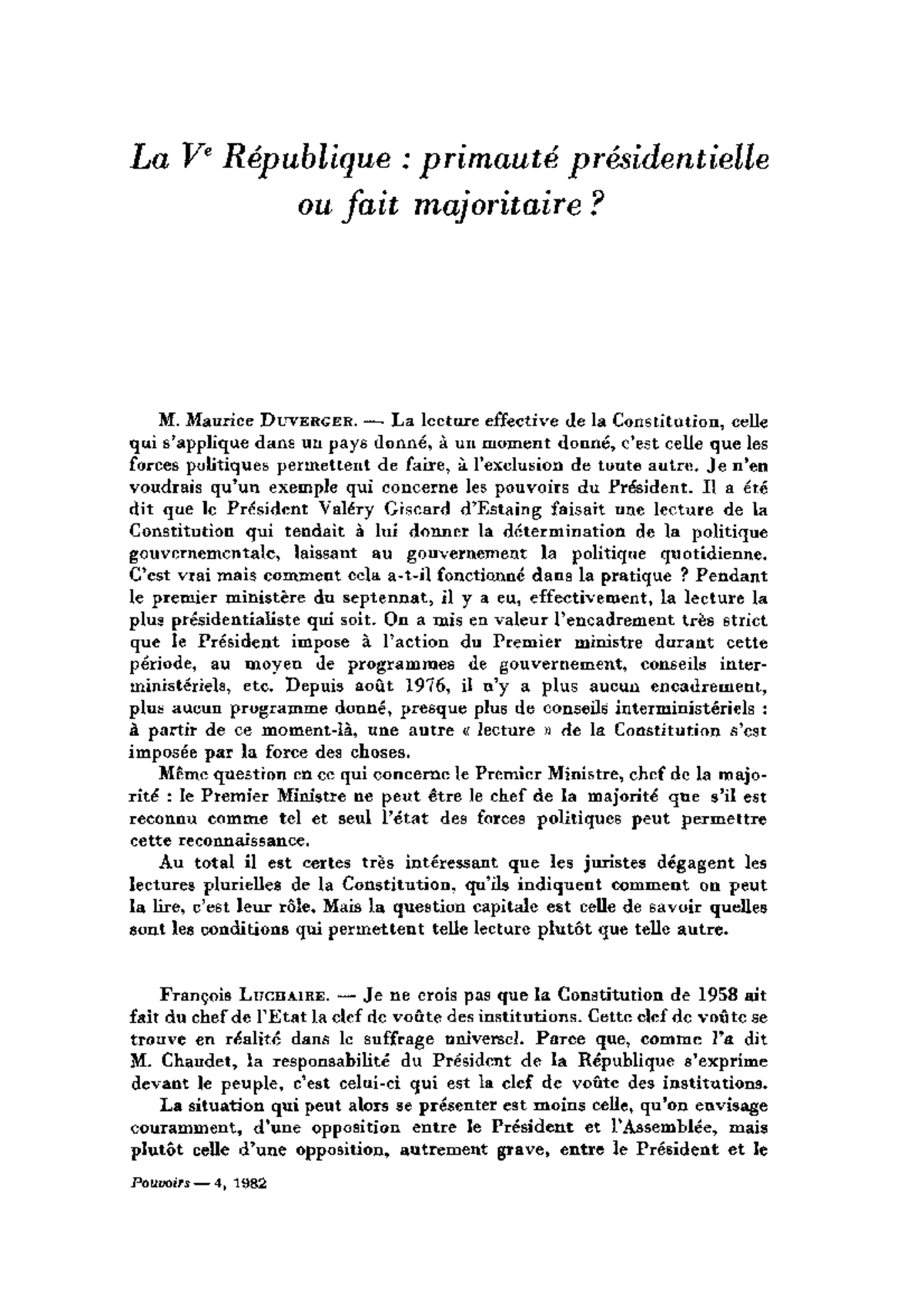 Annexe 2 séances 3 et 4 - Primauté présidentielle ou fait majoritaire ...