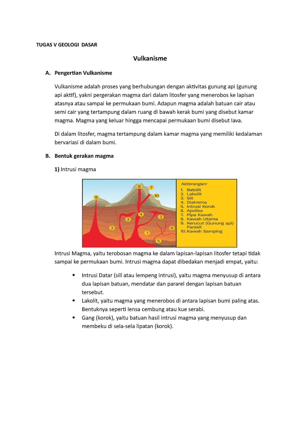 Vulkanisme - TUGAS V GEOLOGI DASAR Vulkanisme A. Pengertian Vulkanisme ...