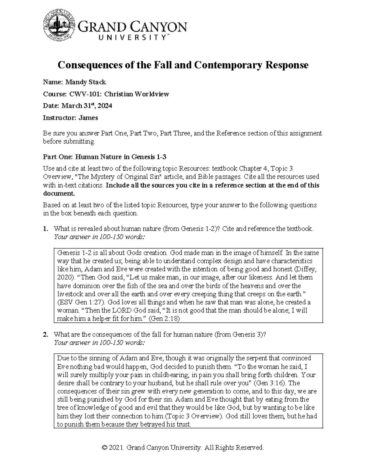 Consequences Of The Fall Contemporary Response - Consequences of the ...