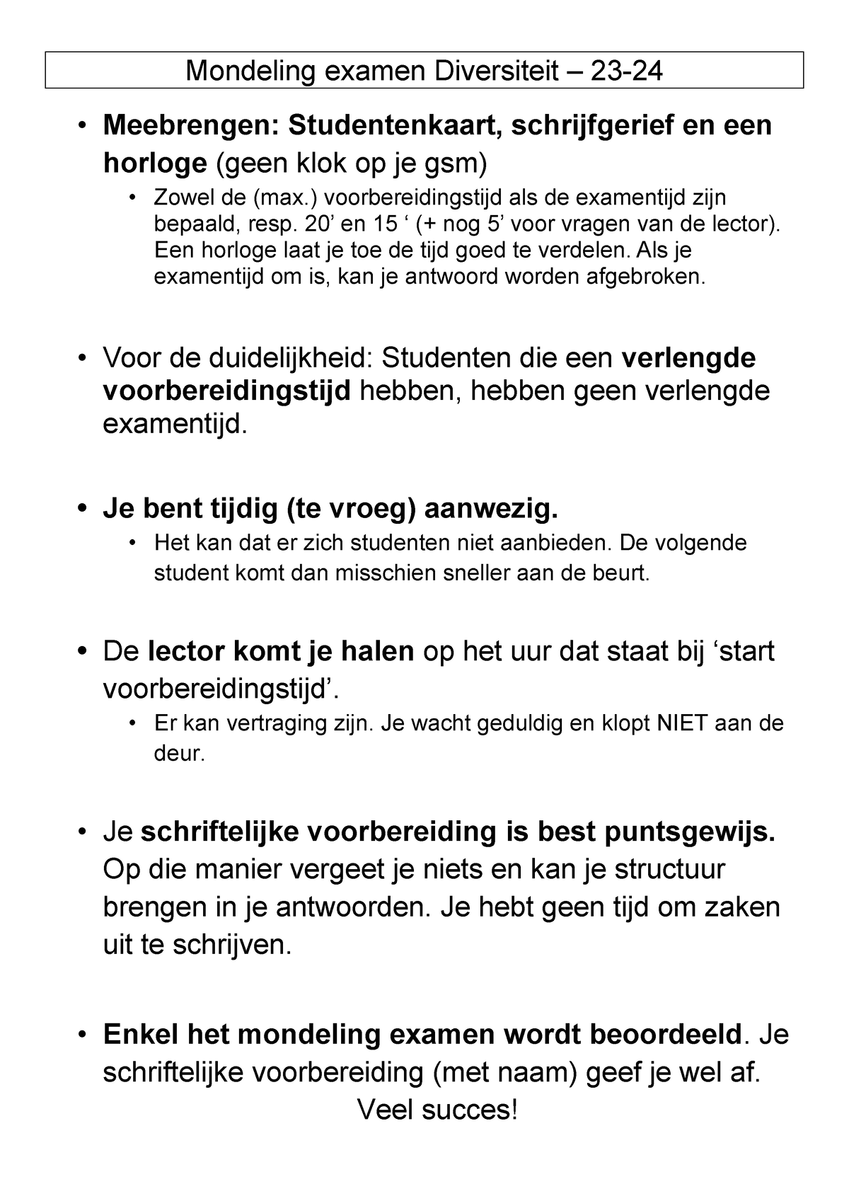 Instructies Mondeling Examen - Mondeling Examen Diversiteit – 23 ...