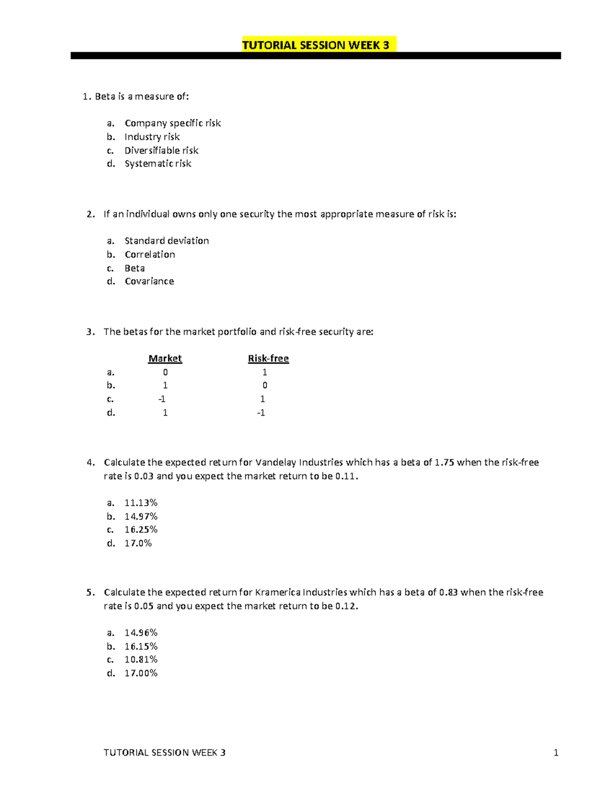 Tutorial 3 - Very Good - TUTORIAL SESSION WEEK 3 1 TUTORIAL SESSION ...