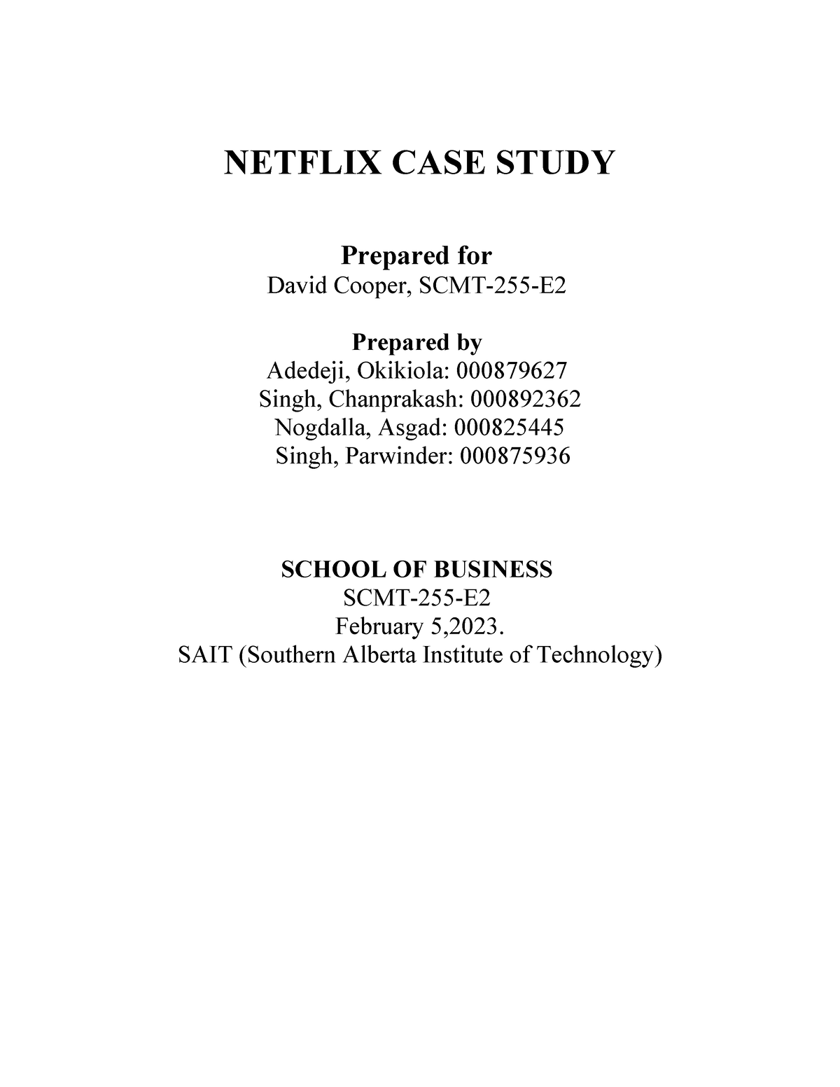 netflix supply chain case study