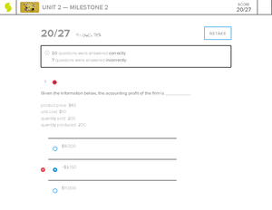Unit 2 Test (actual 2) - Study Guides - 1 24/27 that's 89% This ...
