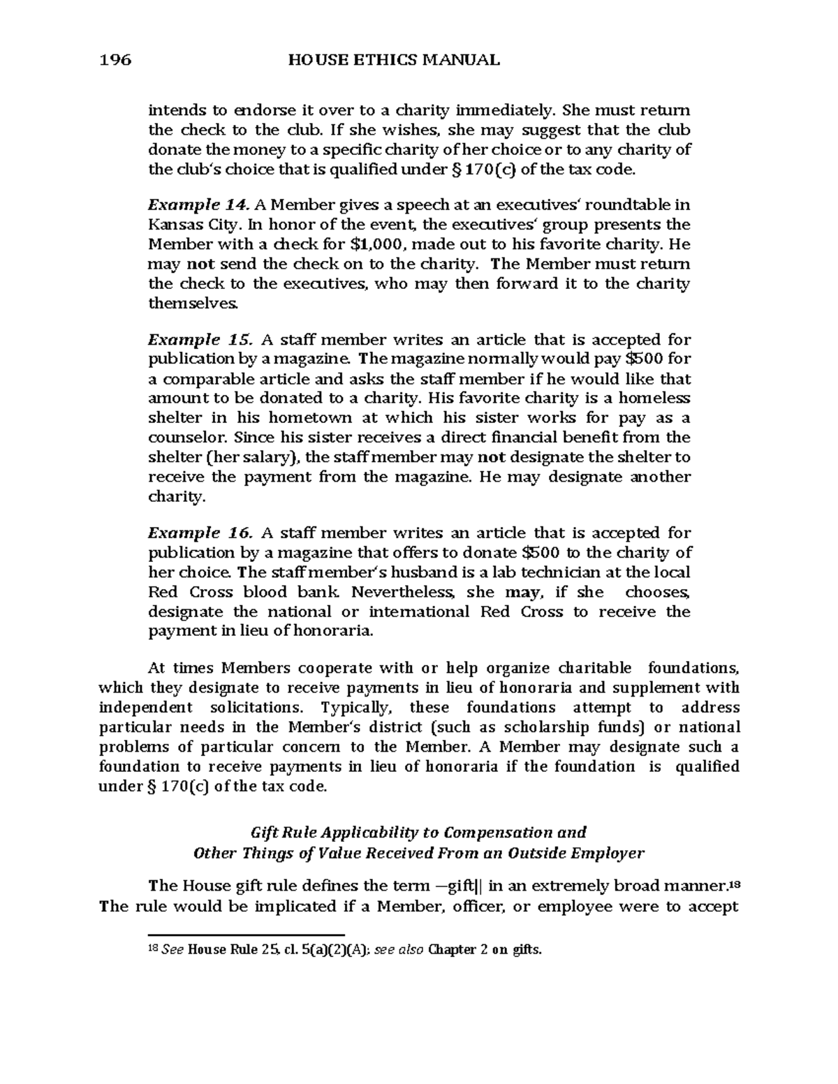 Negotiating for Future Employment - 196 HOUSE ETHICS MANUAL intends to ...
