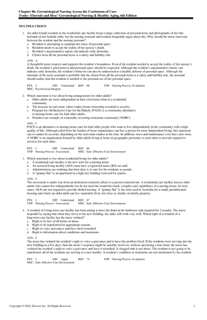 Exam View - Chapter 04 - Gerontology Test Bank - Chapter 04: Biological ...