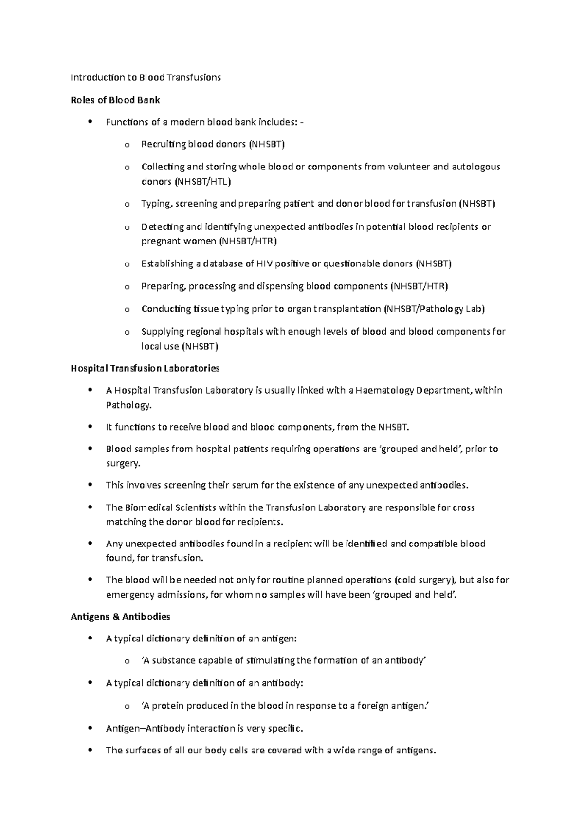 Introduction to Blood Transfusions - It funcions to receive blood and ...