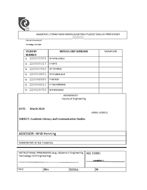 22003 5505 EDS216A Assignment 1 - Nyalungu Mduduzi CENTRAL UNIVERSITY ...